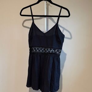 SHEIN Black Lace Detail Jumpsuit Size Small